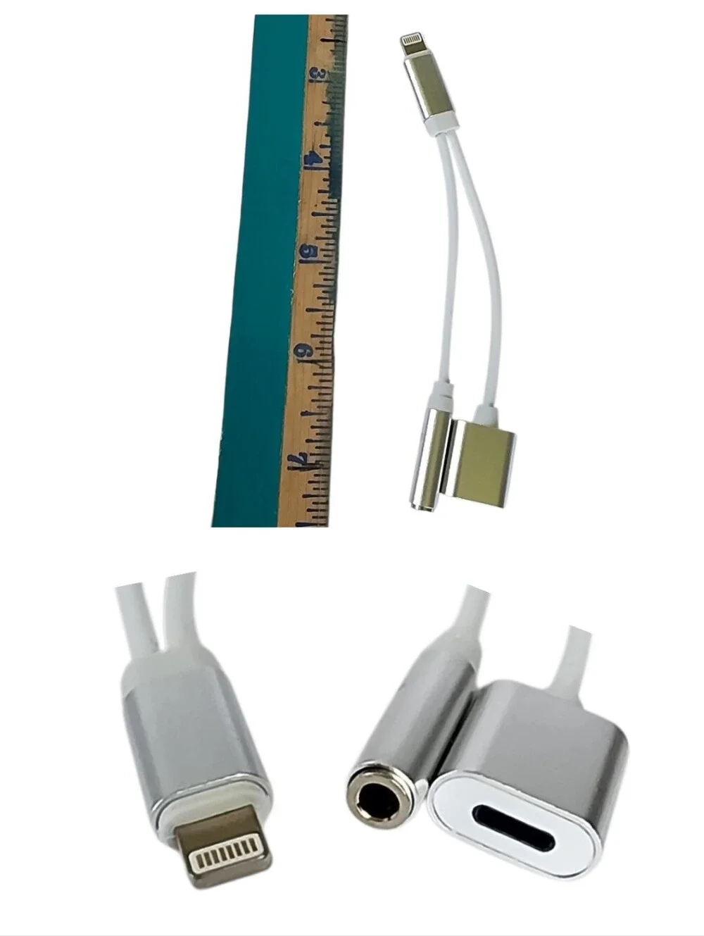 2-in-1 Lightning to 3.5mm Headphone Jack Adapter For iPhones